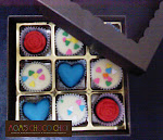 Chocolate in 9 cavity box