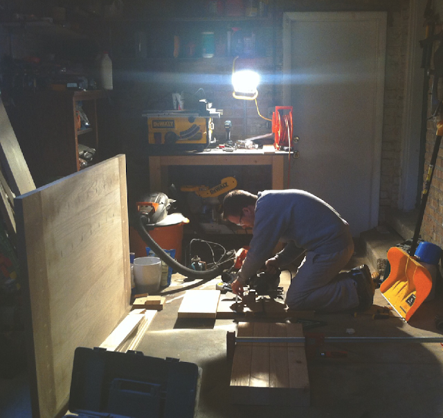 Working on the DIY dining table... | crab+fish