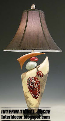 Stone pebbles table lamp contemporary styles