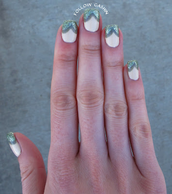 Springtime Fishtail Mani: outdoors, shade
