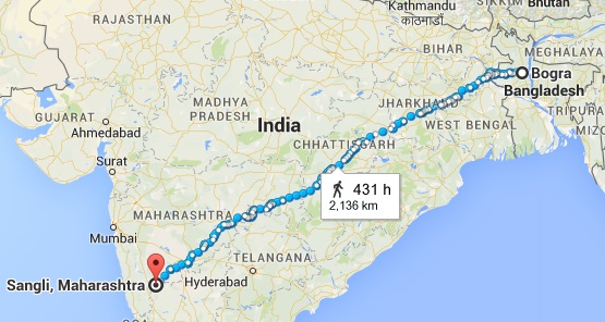Migration of Brahmins as per Sangli Grant of Govinda IV in 933 AD Map Migration of Brahmins as per Sangli Grant of Govinda IV in 933 AD Map