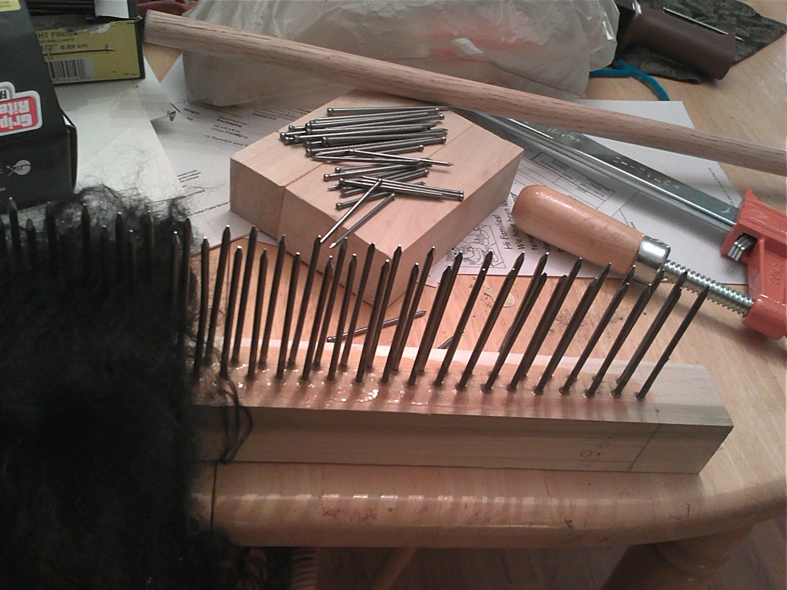 Moonsong Fiberworks How to make a wool comb and hackle set