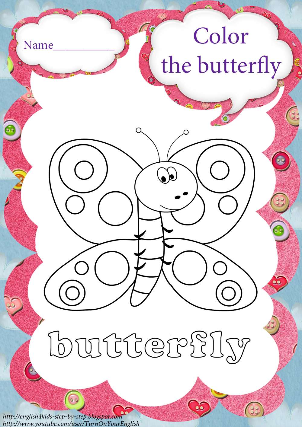 Butterfly Song (+ Coloring Pages and Worksheets)