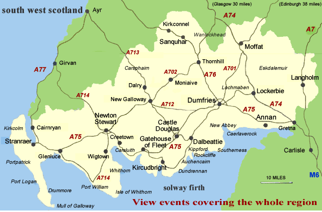Map of Dumfries and Galloway Province Area
