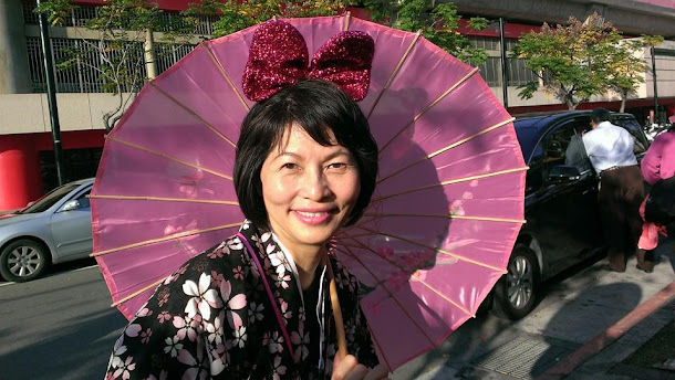 汪志冰2014年2月22日一身和服裝扮參與「新北投車站回家」活動。 汪志冰2014年2月22日一身和服裝扮參與「新北投車站回家」活動。