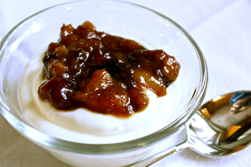 Ginger fruit compote a recipe Yankee Kitchen Ninja