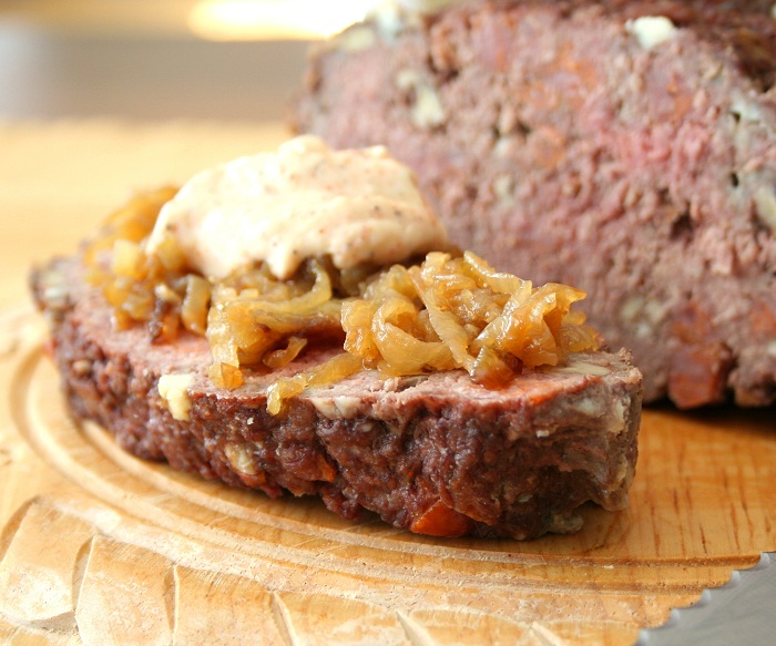 Andouille Beef Meatloaf with Cajun Mayo (Low Carb and GlutenFree