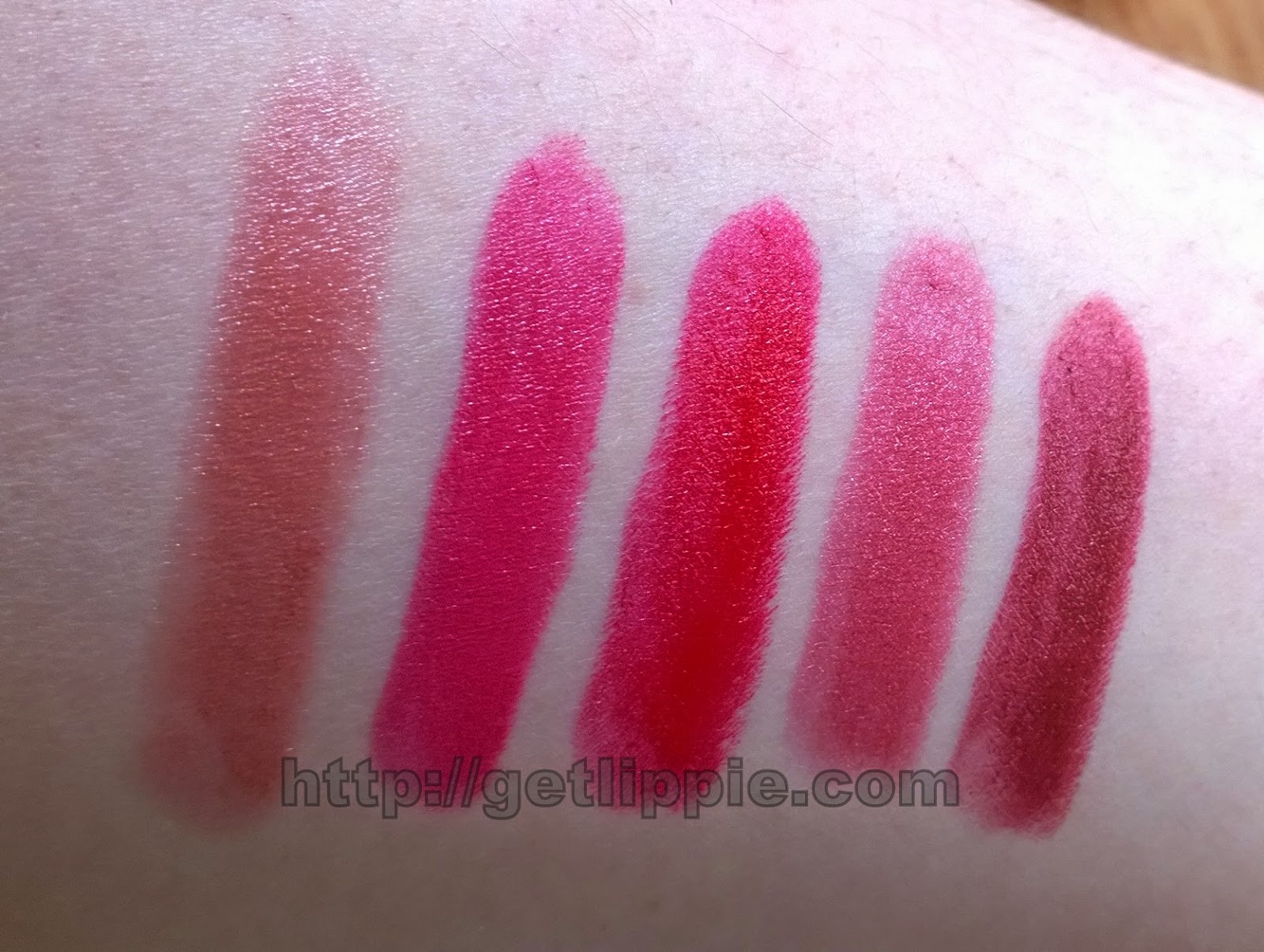 Clinique Colour Pop Lipsticks in Bare/Punch/Cherry/Love and Berry Pop