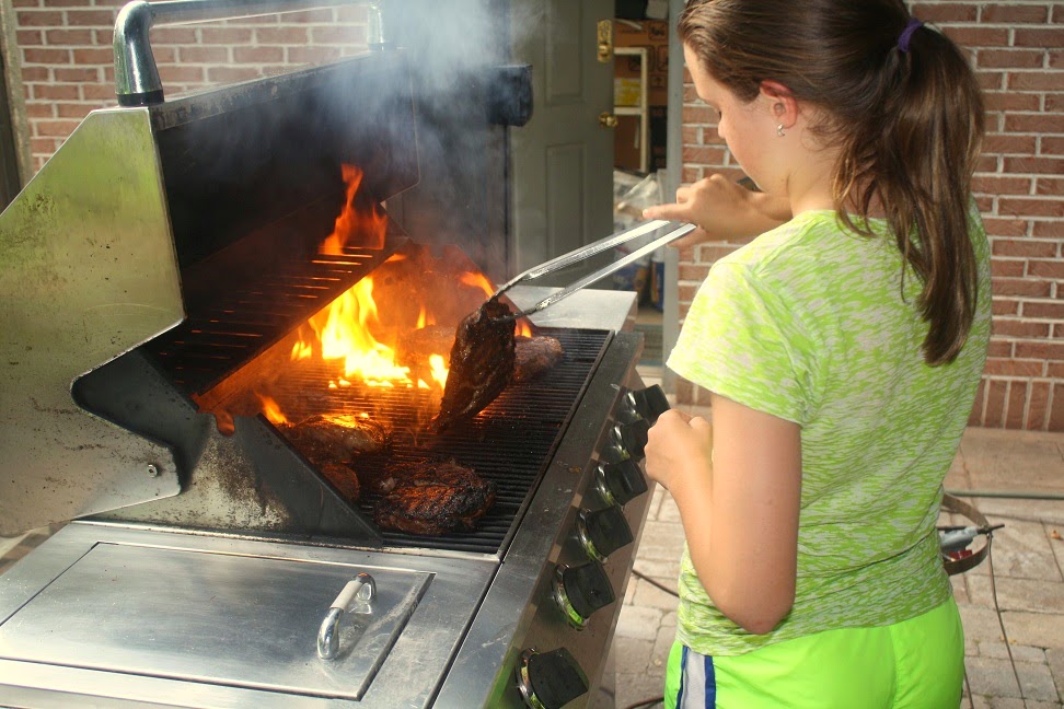 Big Dude's Eclectic Ramblings Grandpop Gets A Grilling Lesson From Lauren