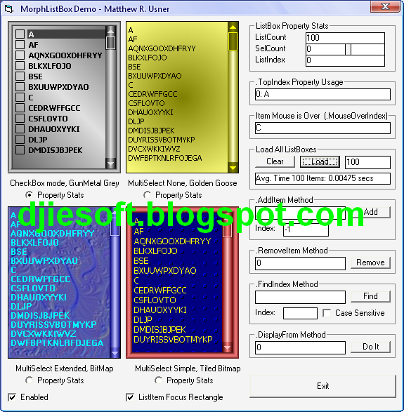 Morph ListBox OCX (Custom ListBox) For VB6 belajar vb net