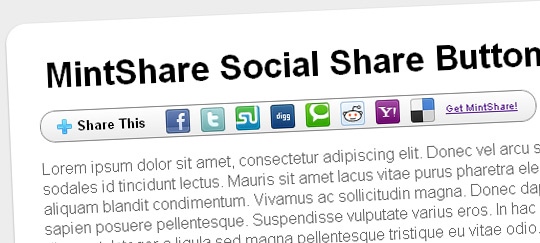 MintShare Social Share Button Top 25+ Best Social Bookmarking And Sharing Widget/Button For Blogger