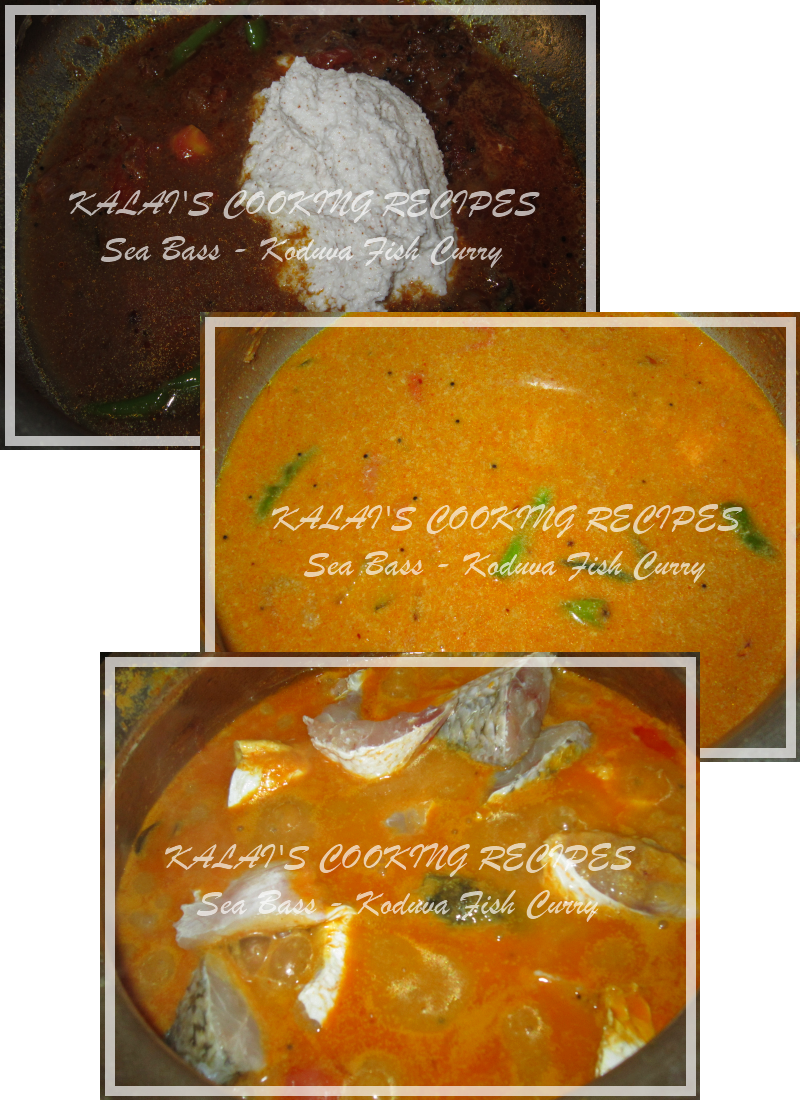 Sea Bass Fish Curry / Koduva Meen Kuzhambu