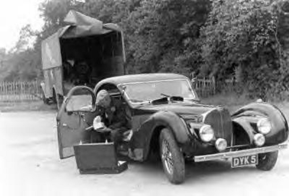 The Good Doctor Carr with his Bugatti before putting it away for 50-years