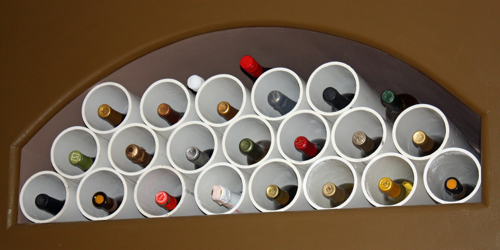 Transforming Home.... PVC piping wine rack