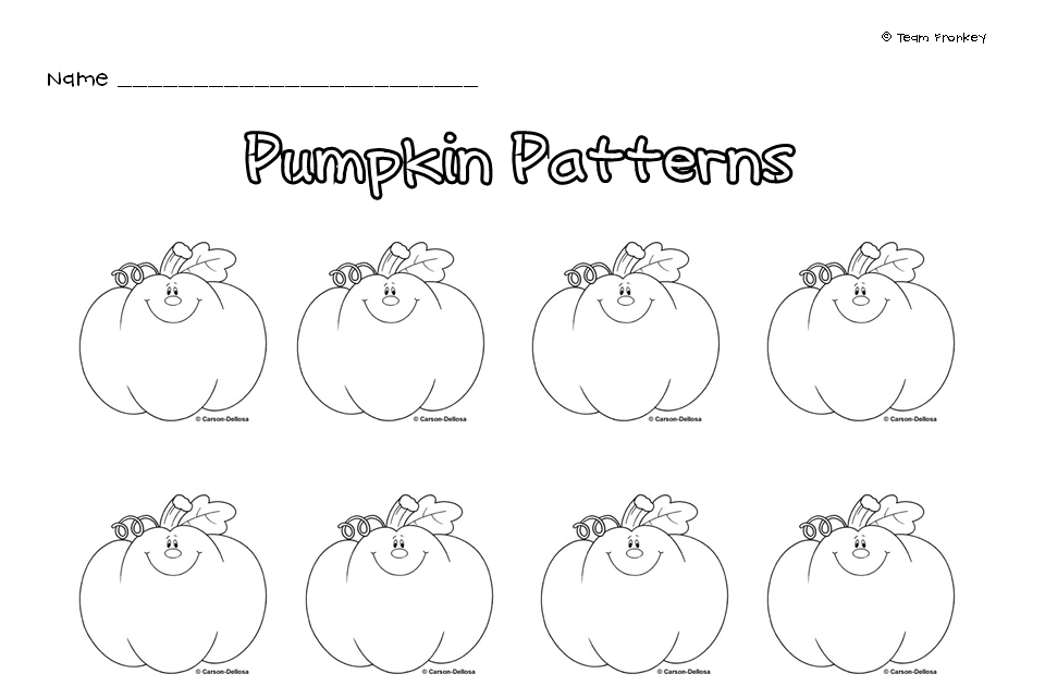 Classroom Freebies: Pumpkin Patterns