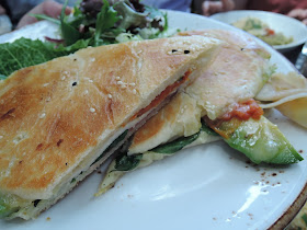 57 cafe;  toasted focaccia, lunch