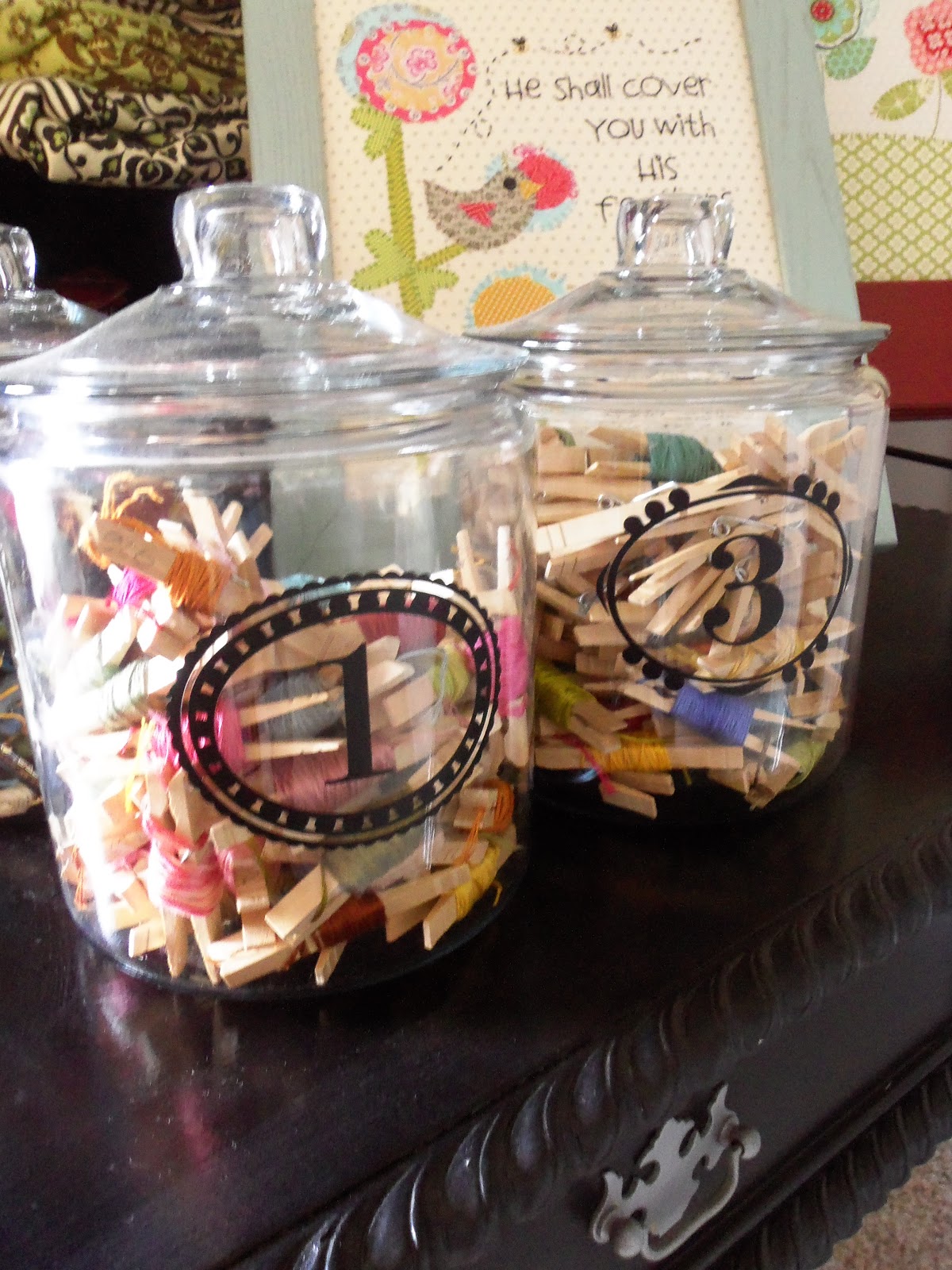 Tweetle Dee Design Co. DMC DIY Clothes Pin Holders