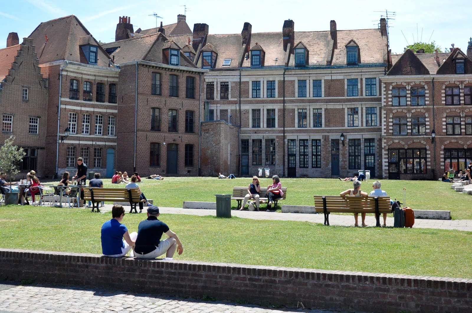 Sunlit square, Lille, France