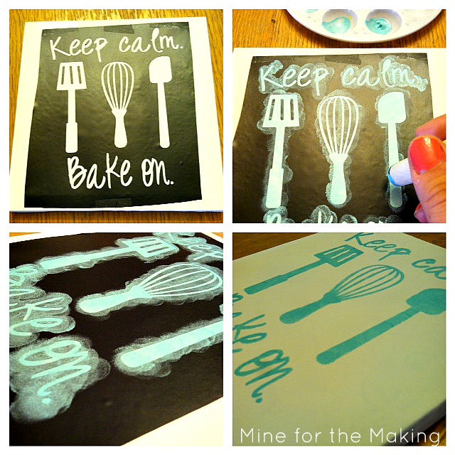 DIY Kitchen Canvas Art {tutorial} Mine for the Making