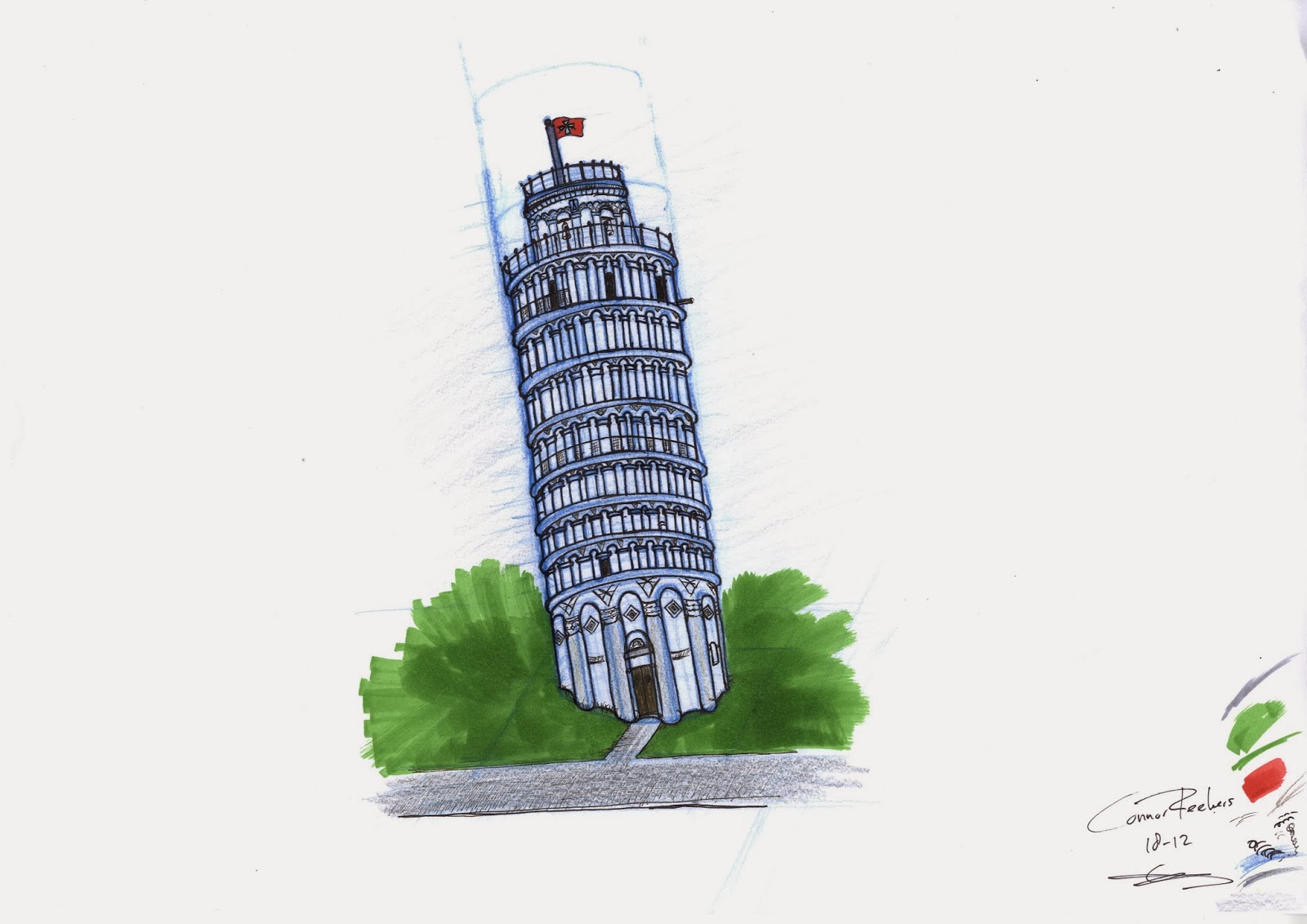toren van pisa tekening connor reekers 0006097 blok 2 2013 2014 tekensles les 3 toren van pisa tekening connor reekers 0006097 blok 2 2013 2014 tekensles les 3