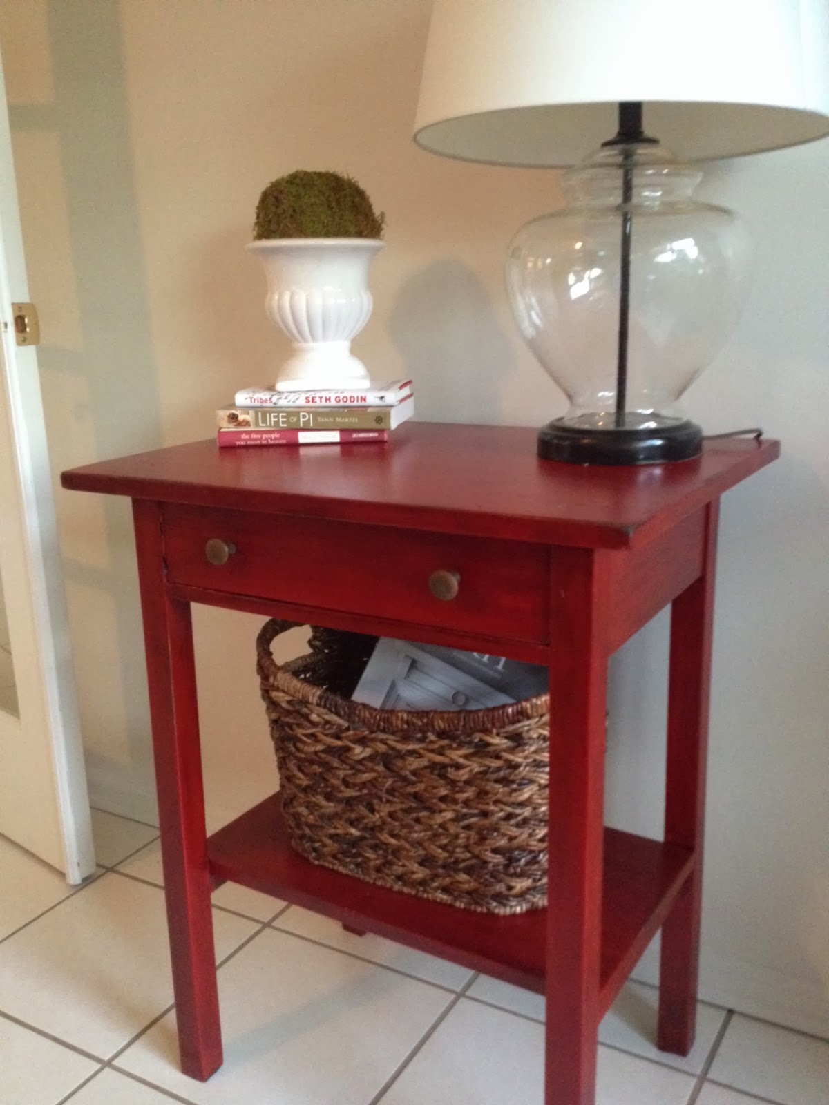 Two It Yourself 'Antique' painted table using stain over paint