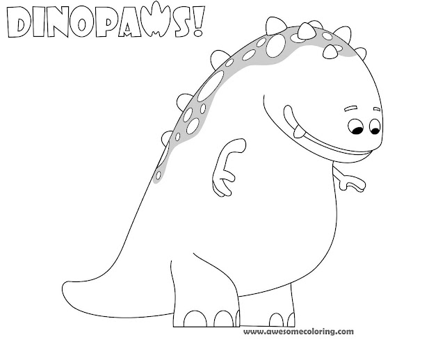 Dinopaws Claude Coloring Page
