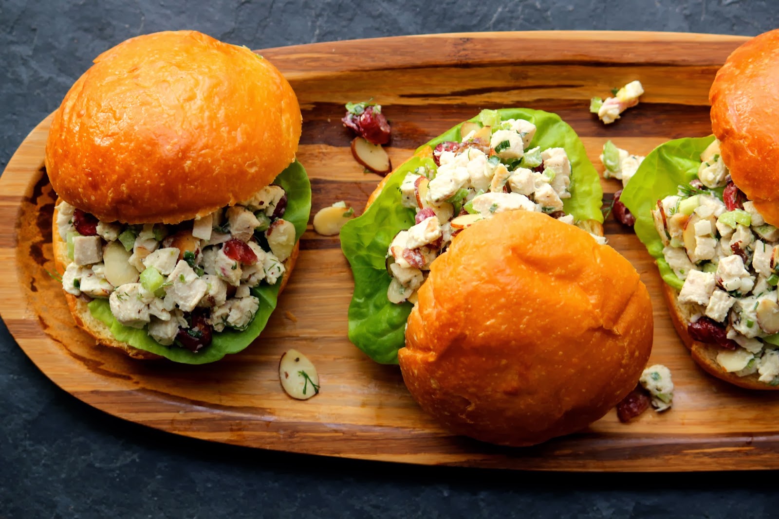 Cranberryalmond chicken salad lieslicious