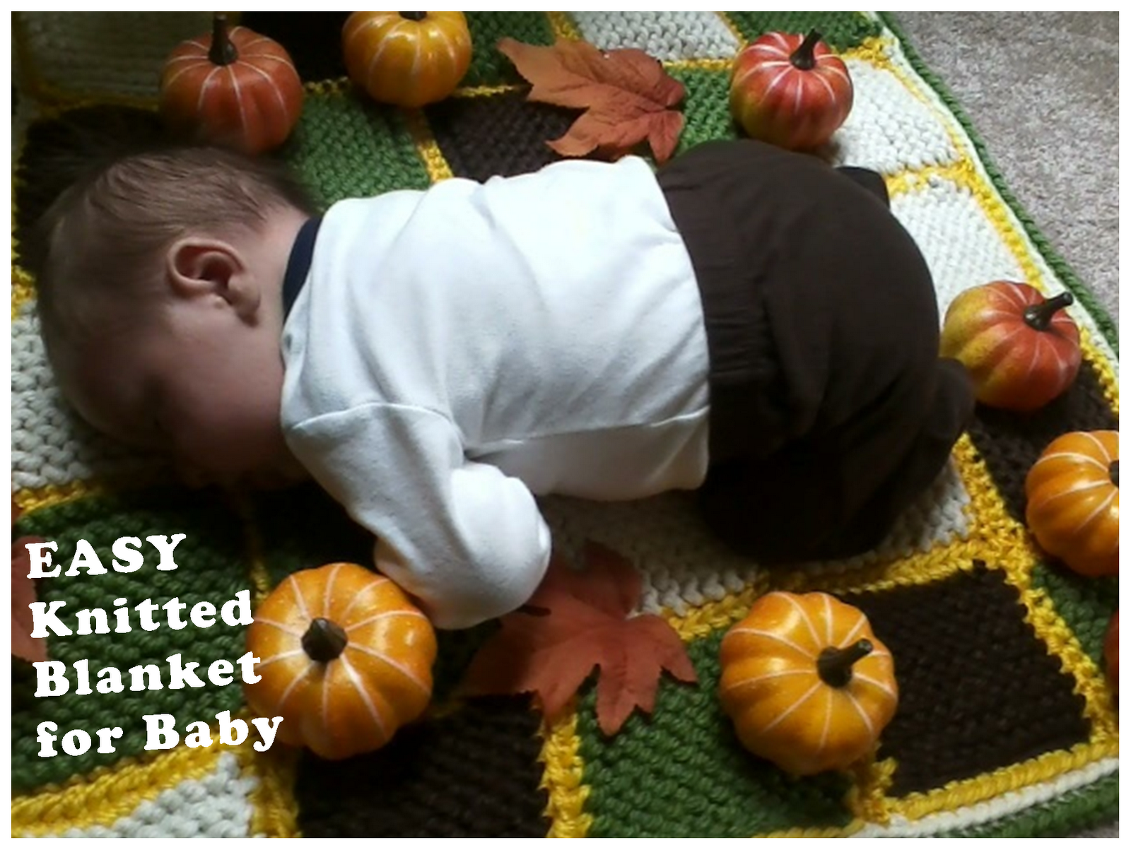 EASY Knitted Blanket for Baby PLUCKYINLOVE