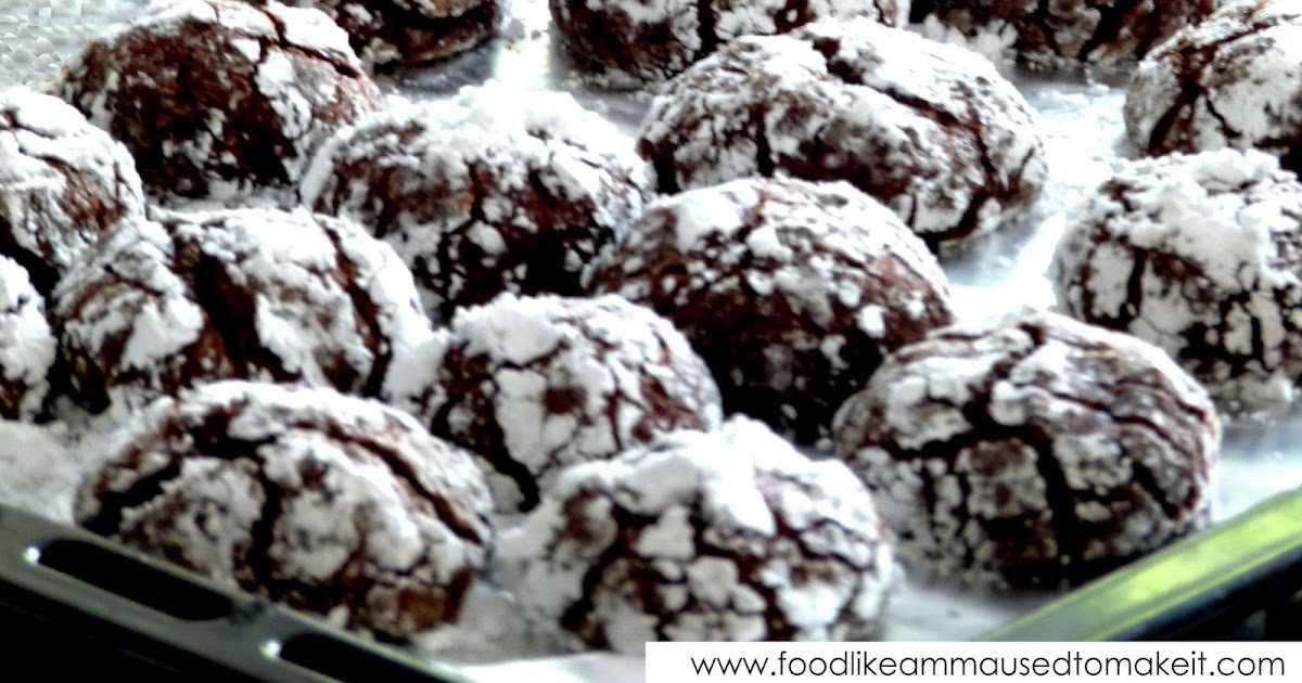 Cracked Chocolate Cookies Recipe Food... like Amma used to make it