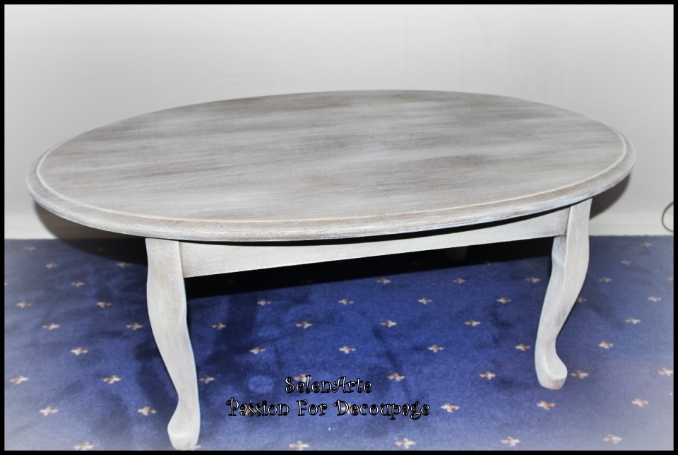 Selenarte Passion For Decoupage Dry Brushing Coffee Table Makeover