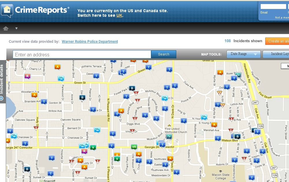 Warner Robins Police Department Tracking Crime In Your Neighborhood