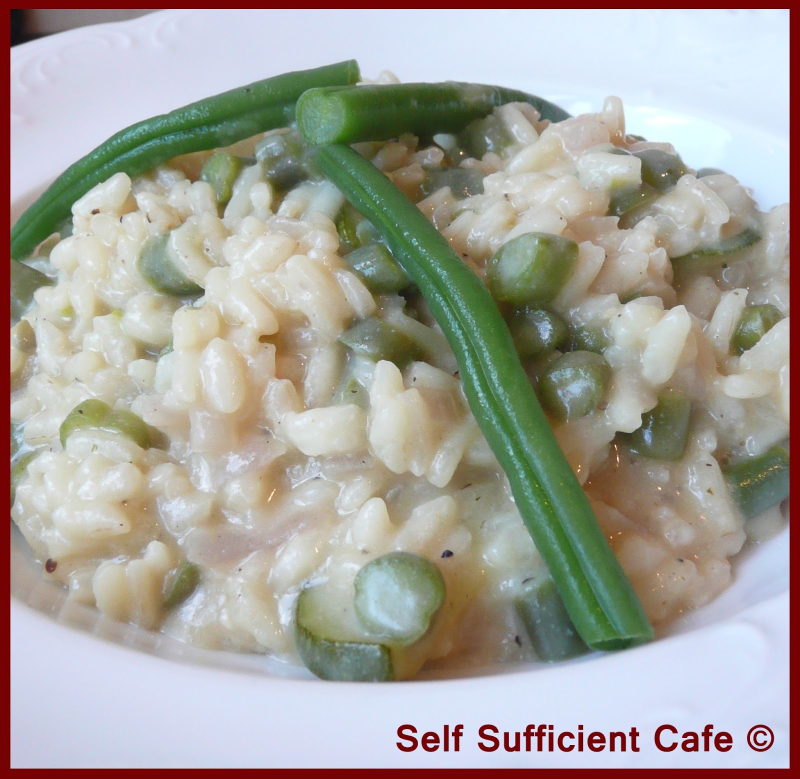 Self Sufficient Cafe Retro Saturday Bean Risotto