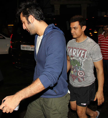 Amir Khan, Ranbir & Kiran snapped at the event gallery