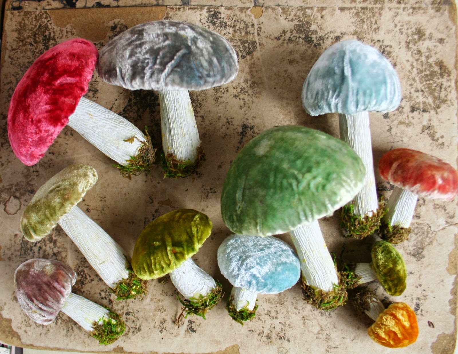 the adventures of bluegirlxo silk velvet mushrooms