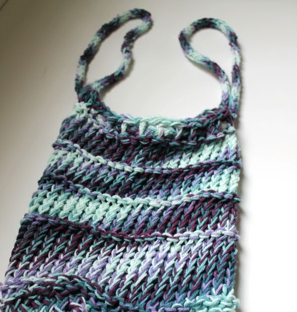 SparkleKnit Loom Knit Mesh Market Bag