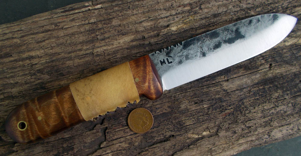 ML Knives Blog Custom kephart with rawhide close Up pictures