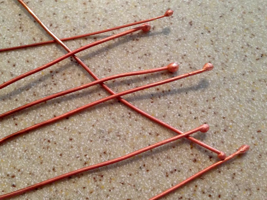 Lisa Yang Jewelry How to Make Copper Ball Headpins Using Thick Wire