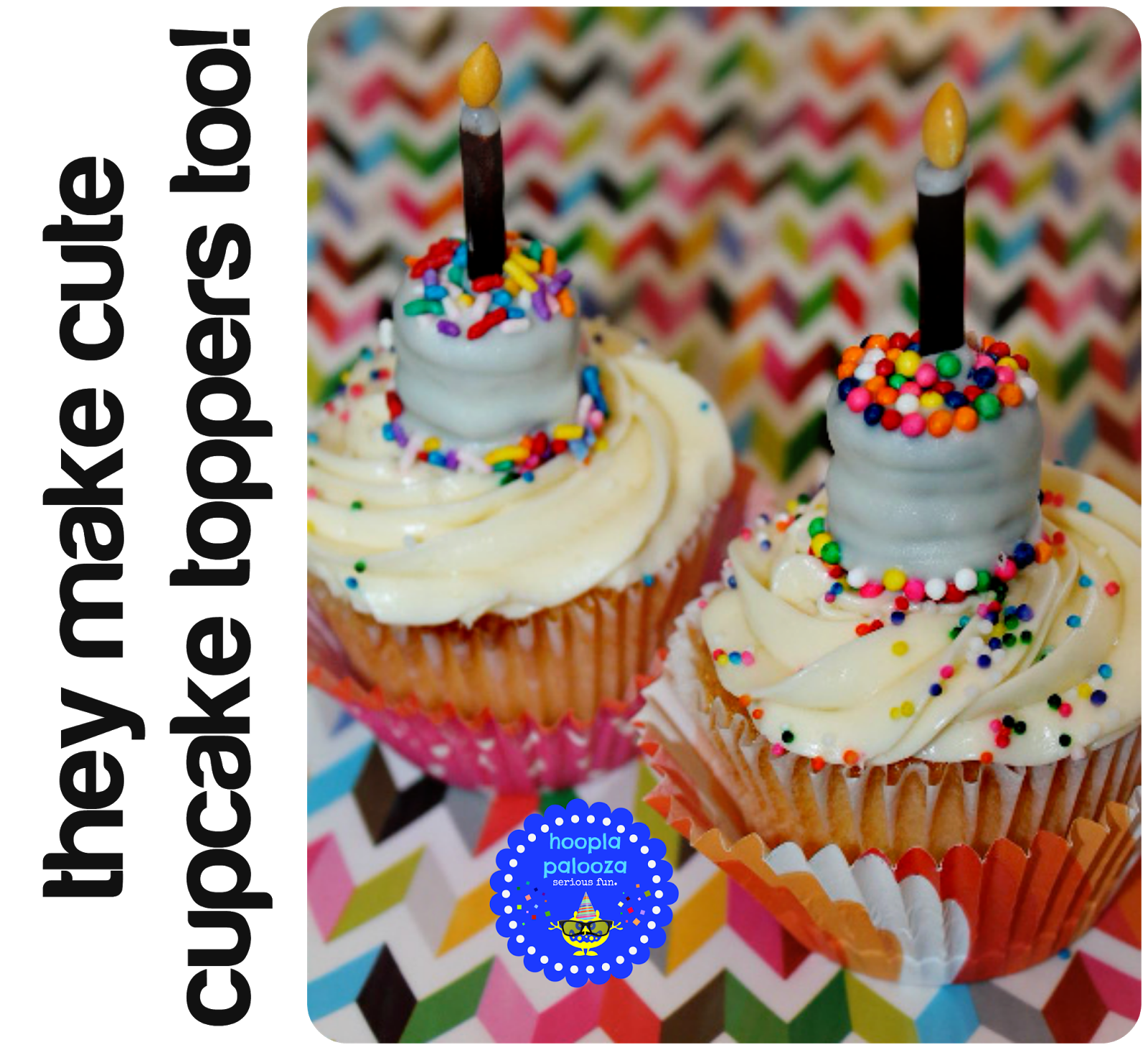4 Sweet Stuff Spots Happy Birthday Party Mini Cupcake Topper Candles Cake Candle 