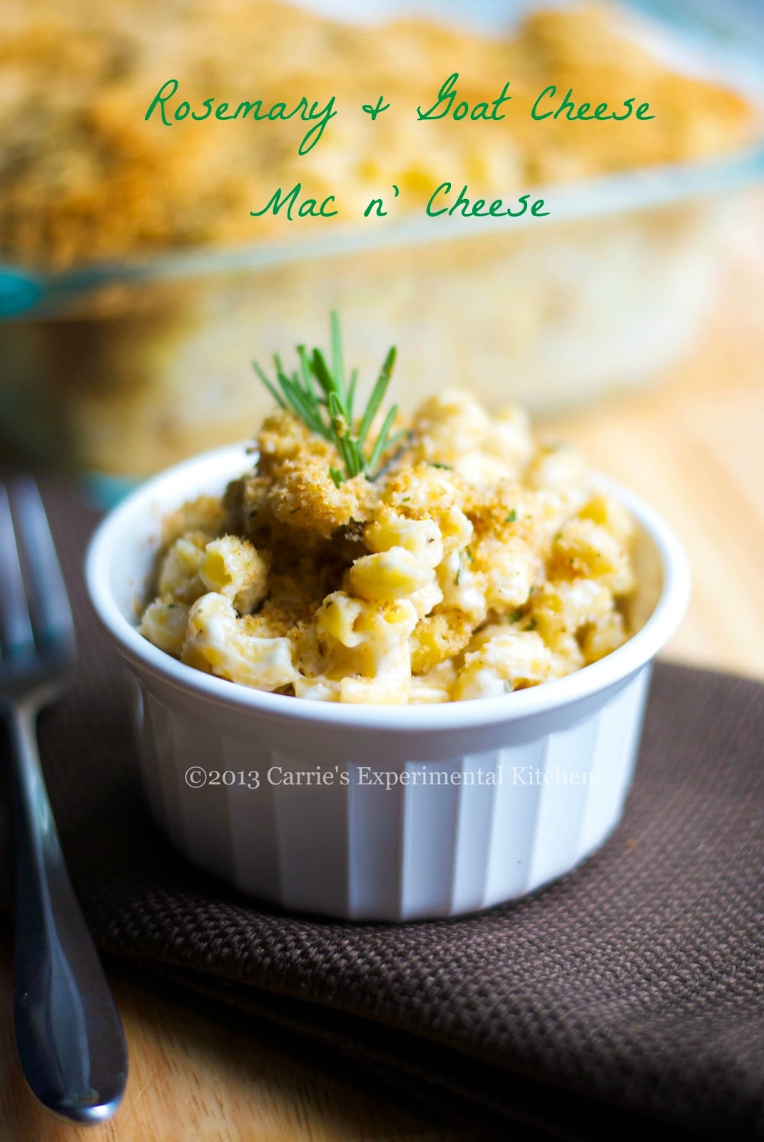 Rosemary & Goat Cheese Mac n' Cheese Carrie’s Experimental Kitchen