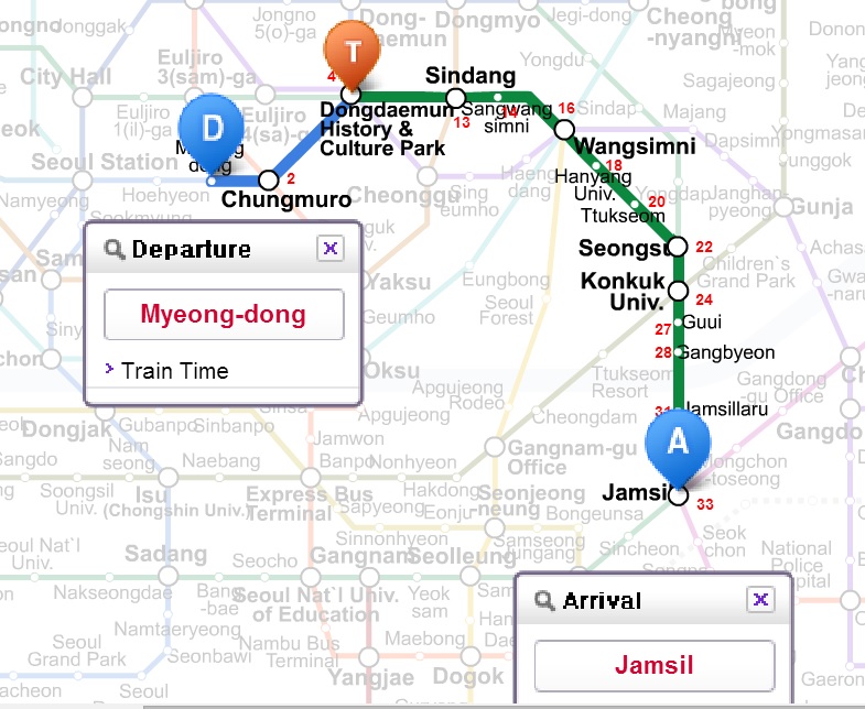 Myeongdong How to get to Lotte World from Myeongdong Seoul