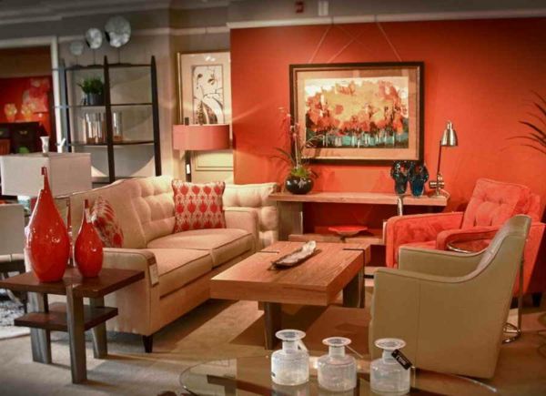 Decoración Interior de Salas en Color Naranja - Colores en Casa