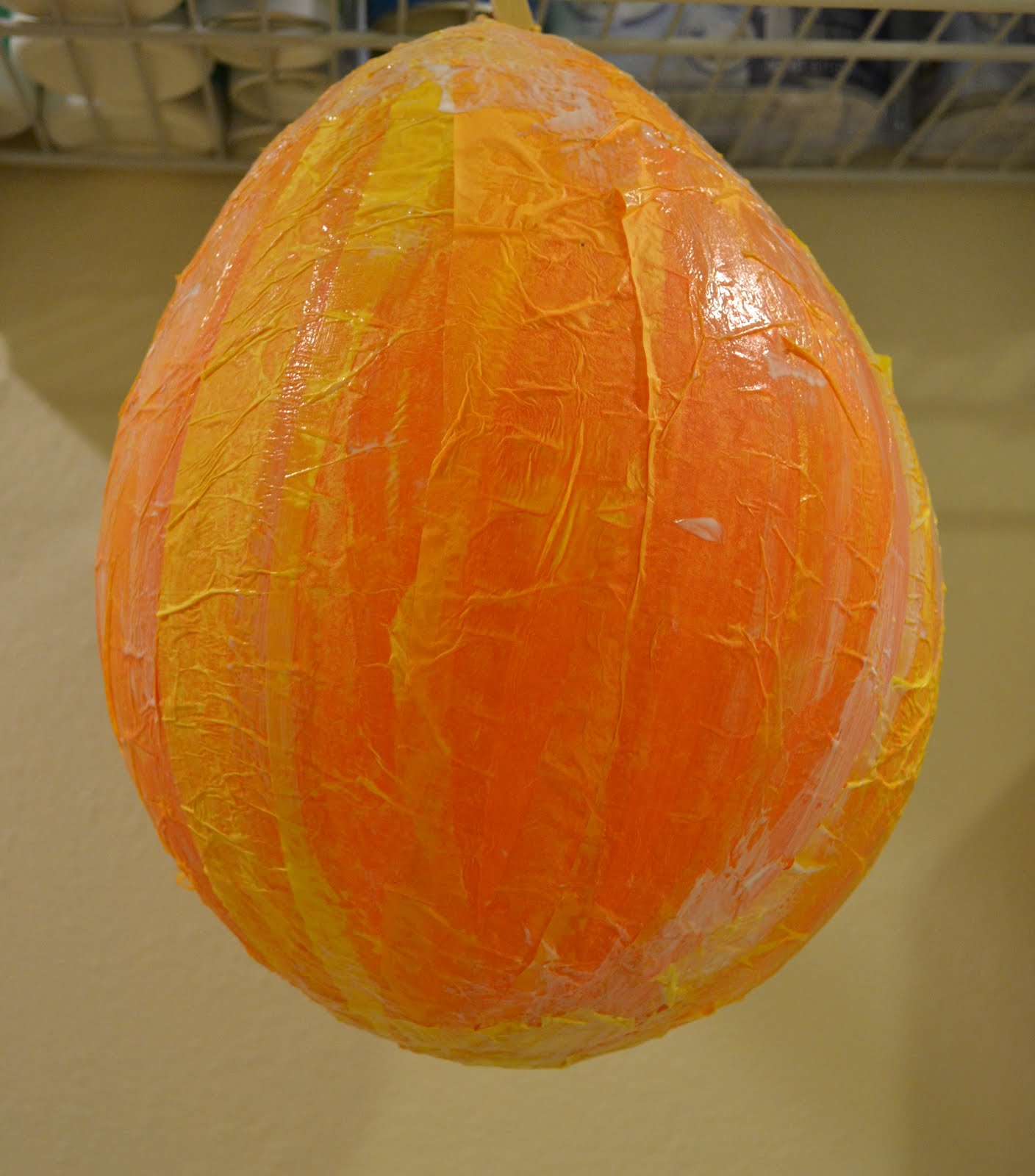 Real Life, One Day at a Time papiermache pumpkins