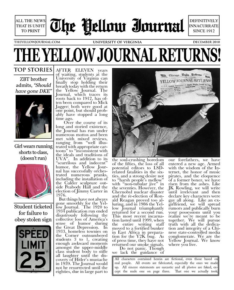 "THE YELLOW JOURNAL" BERLIN! NO COMMENTS