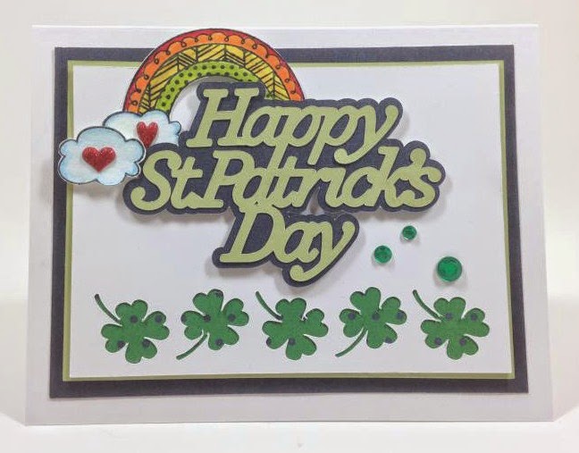 Cricut Artfully Sent St. Patrick's Day card