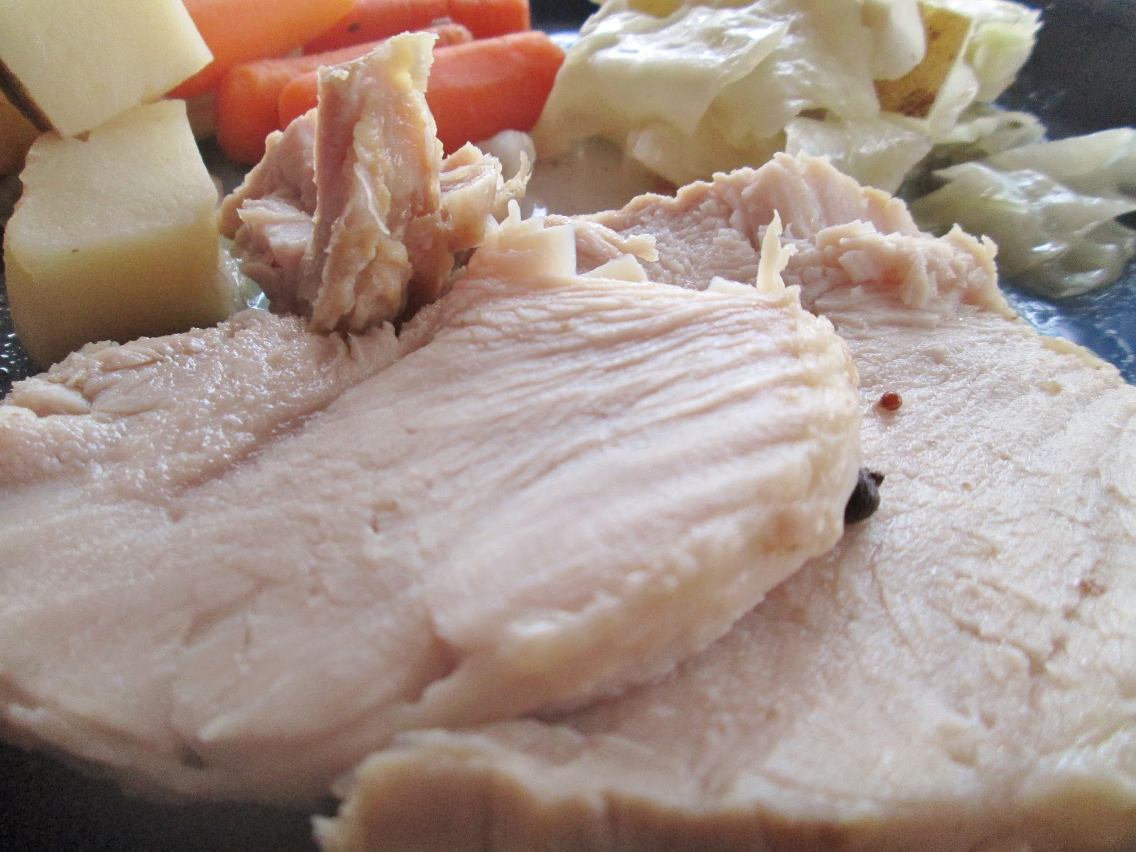Living While Living Without Crock Pot Corned Turkey and Cabbage Soy, Wheat, Dairy Free