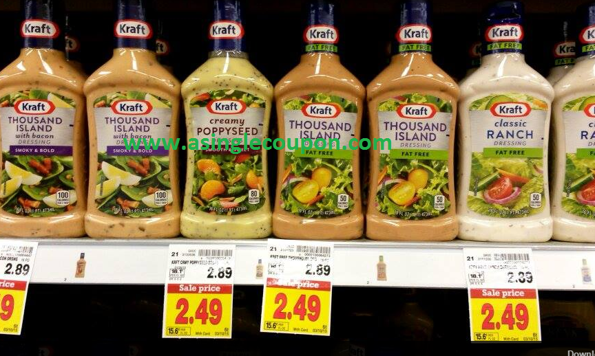 Kraft Dressing at Kroger with New Printable! A Single Coupon