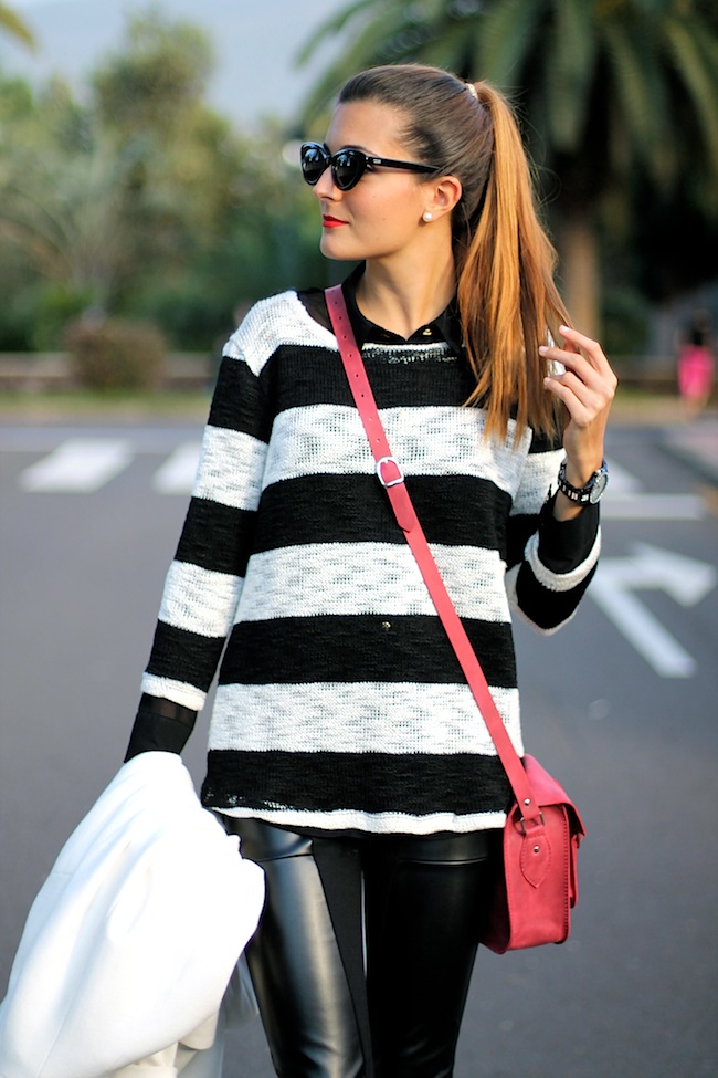 Marilyn's Closet FASHION BLOG Black and White Sweater Stripes