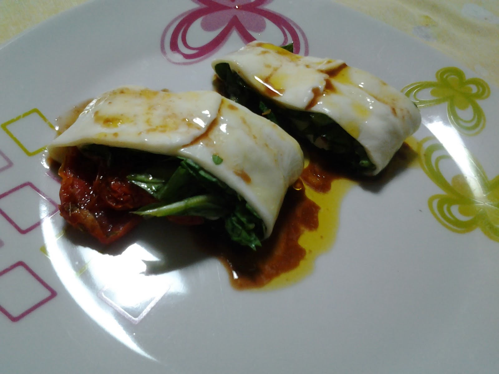 Pimentas...doce pimentas!! Manta de Mussarela de Búfala Recheada