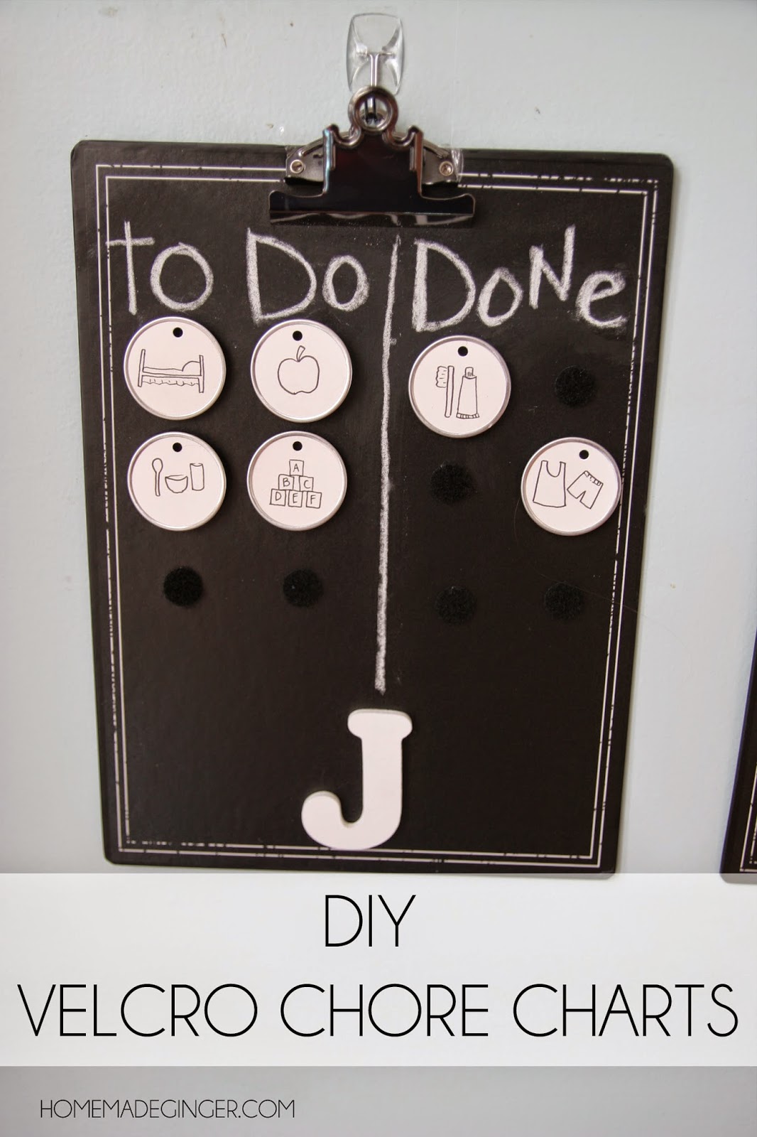Homemade Ginger1: DIY Velcro Chore Charts