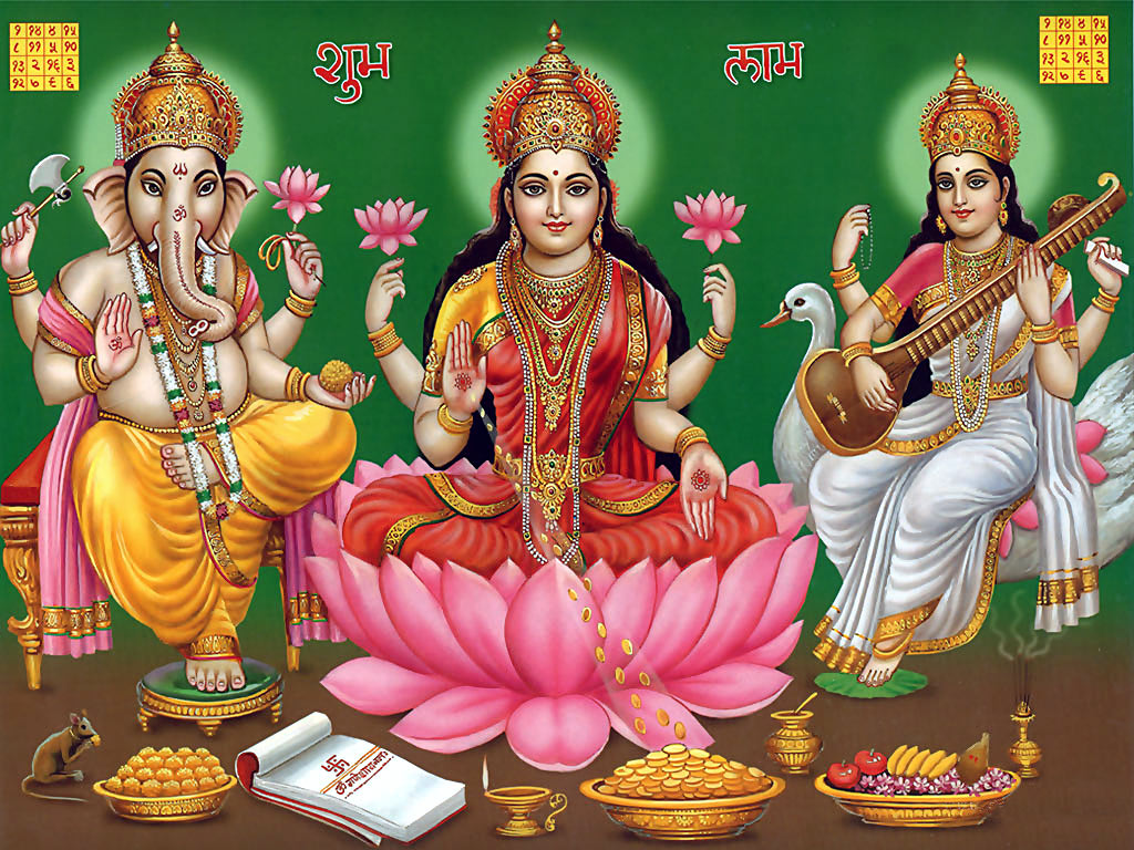 Lakshmi And Ganesha